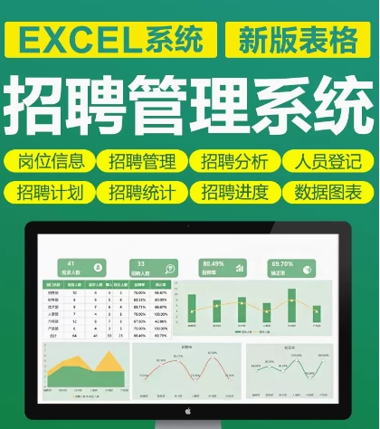 excel人力资源招聘软件表格数据分析人事成本员工构成可视化图表